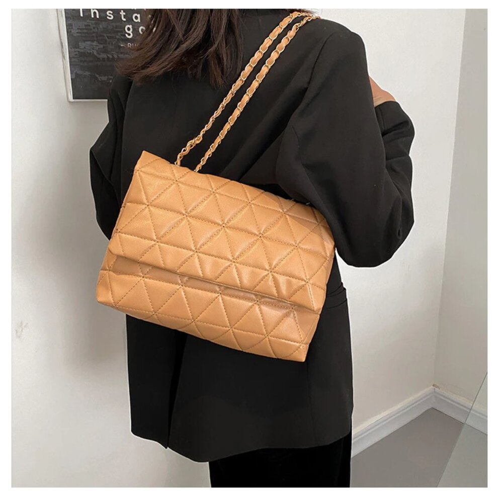 Everyday Chic Rhombus Shoulder Bag, White - Picture 6 of 7